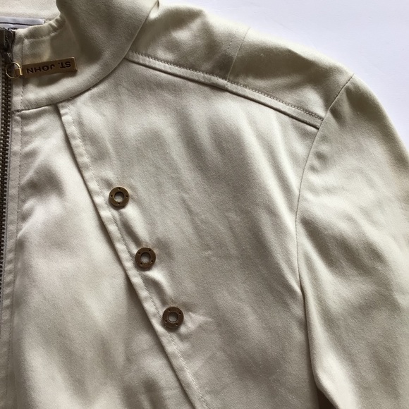 ST. JOHN SPORT ZIP FRONT EMBELLISHED JACKET SMALL - Picture 14 of 16